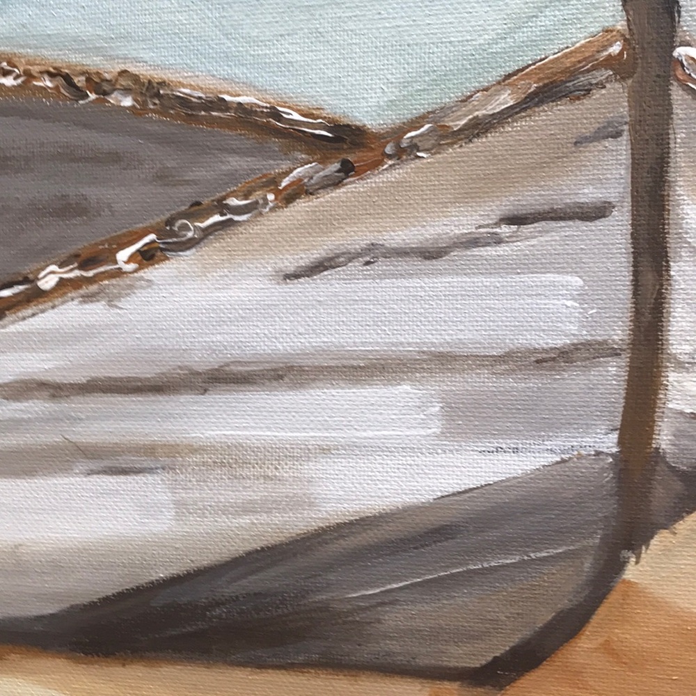 SOLD AT ART FESTIVAL- ORIGINAL PAINTING 16”x20” Washed Up - Picture 3 of 5